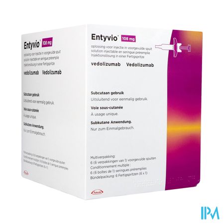 Entyvio 108mg Sol Inj Voorgevulde Spuit 6