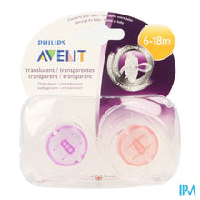 Afbeelding in Gallery-weergave laden, Philips Avent Fopspeen Transparant Silicone +6m 2 SCF170/22
