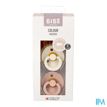 Load image into Gallery viewer, Bibs 1 Fopspeen Duo Ivory&blush
