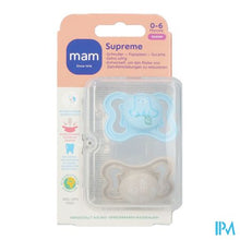 Afbeelding in Gallery-weergave laden, Mam Supreme Fopspeen Silicone 0-6m Blue 2
