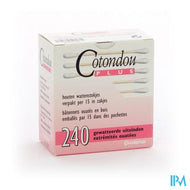 Cotondou Plus Wattestaafje Hout 120