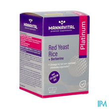 Afbeelding in Gallery-weergave laden, Mannavital Red Yeast Rice+berberine Plat.v-caps 60
