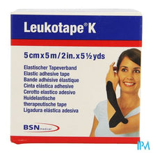Afbeelding in Gallery-weergave laden, Leukotape K Kleefwindel Elast Zwart 5cmx5m 1
