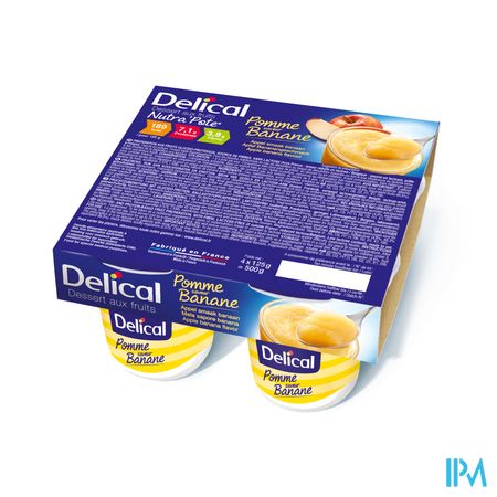 Delical Nutra Pote Appel Banaan 4x125g