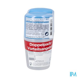 Vichy Deo Mineraal Roller 48u Duo 2x40ml