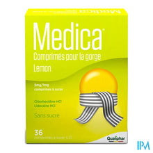 Load image into Gallery viewer, Medica Keeltabletten Lemon 36 zuigtabletten

