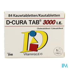 Afbeelding in Gallery-weergave laden, D-cura Tab 3 000 I.E. - 84 Kauwtabletten

