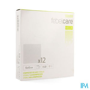 Febelcare Med1 Steriele Gaaskompres 10x10,0cm 12x1