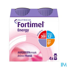 Load image into Gallery viewer, Fortimel Energy Aardbei 4x200ml Verv.2320463
