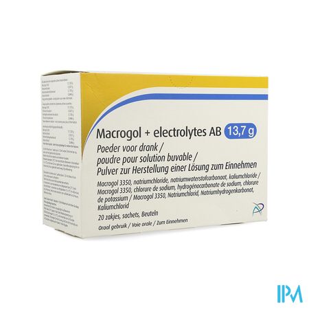 Macrogol+electrolytes Ab 13,7g Pdr Opl Zakje 20