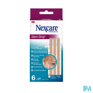 Nexcare 3m Steri-strip Wondsluit. Beige 6mmx75mm 6