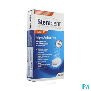 Steradent Triple Action Plus Tabl 90