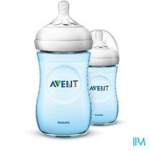 Afbeelding in Gallery-weergave laden, Philips Avent Natural 2.0 Zuigfles 260ml Blauw Duo SCF035/27
