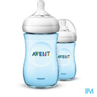 Philips Avent Natural 2.0 Zuigfles 260ml Blauw Duo SCF035/27
