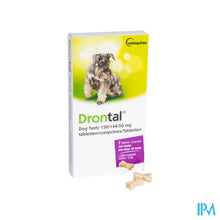 Load image into Gallery viewer, Drontal Tasty Bone 150/144/5mg 10kg Dog Comp 6
