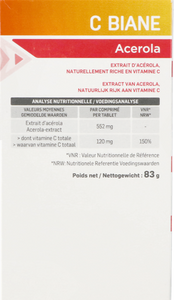 C Biane Acerola Kauwtabl 60