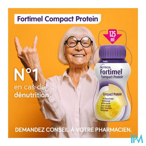 Fortimel Compact Protein Banaan Flesjes 4x125 ml