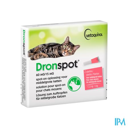 Dronspot 60mg/15mg Spot-on Kat Medium>2,5-5kg Pip2
