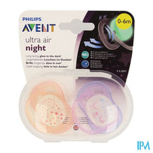 Afbeelding in Gallery-weergave laden, Philips Avent Fopspeen +0m Air Night Girls
