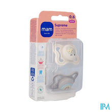 Afbeelding in Gallery-weergave laden, Mam Supreme Fopspeen Silicone 0-6m Uni 2
