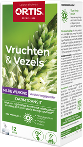 Ortis Vruchten & Vezels Milde Werking Sticks12x10g