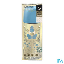 Afbeelding in Gallery-weergave laden, Suavinex Gold Bottle Silicone Slow Flow 360ml Blue
