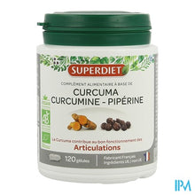 Afbeelding in Gallery-weergave laden, Superdiet Curcuma Curcumine Piperine Caps 120
