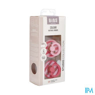 Bibs 1 Fopspeen Studio Duo Block Baby Pink