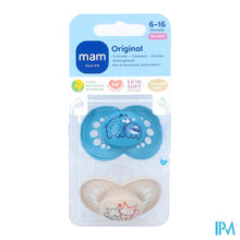 Afbeelding in Gallery-weergave laden, Mam Fopspeen Original Pure Siliconen 6-16m Jongen
