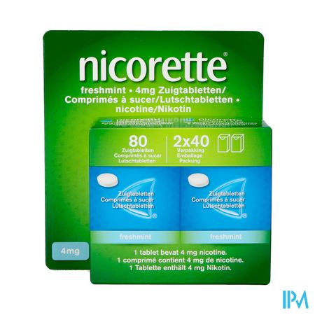 Nicorette Freshmint 4mg Zuigtabl Z/suiker 80 Nf