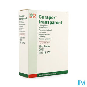 Curapor Transparant Steriel 10cmx 8cm 25 13102