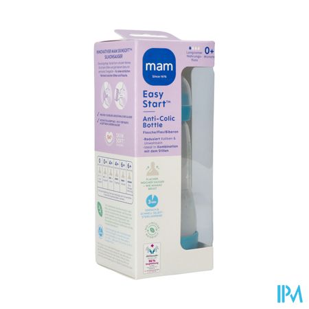 Mam Zuigfles Easy Start A/colic Matt Blauw 260ml