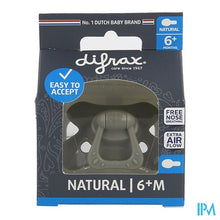 Afbeelding in Gallery-weergave laden, Difrax Fopspeen Natural 6m+ Uni/pure Grijs/clay
