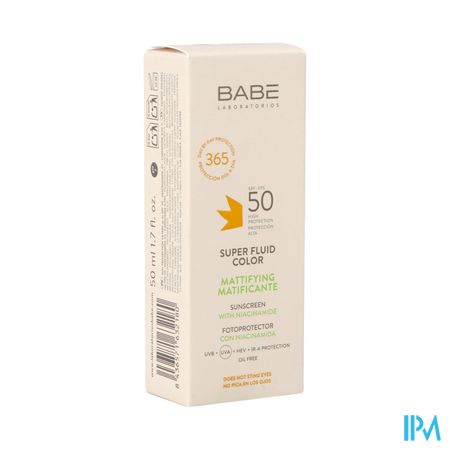 Babe Sun Oil Free Super Fluid Mat.color Spf50 50ml