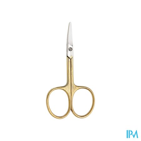 Morser Babyschaar met afgeronde punten, verguld N55