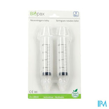 Afbeelding in Gallery-weergave laden, Biopax Neusreiniger Baby 4m+ 2x20ml + 2 Neusstuk.
