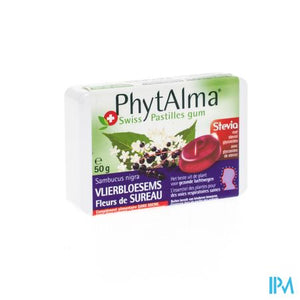 Phytalma Gompastilles Vlierbloesem + Stevia 50g