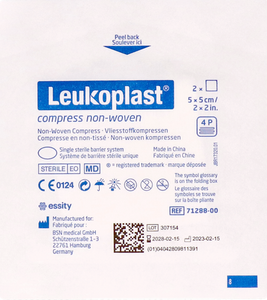 Leukoplast Compress N/woven St. 5cmx5cm 50x2