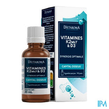 Afbeelding in Gallery-weergave laden, Dietaroma Natuurlijke Vitaminen D3 + K2 Mk7 15ml
