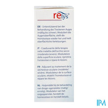 Afbeelding in Gallery-weergave laden, Relys Steriele Oftalmologische Oplossing 10ml
