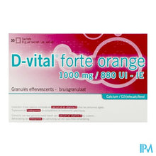 Afbeelding in Gallery-weergave laden, D-vital Forte Sinaas 1000mg/880ie Zakjes 30
