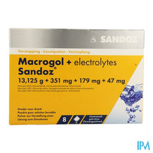 Afbeelding in Gallery-weergave laden, Macrogol + Electr Sandoz Pdr Ciroensmaak Zakje 8
