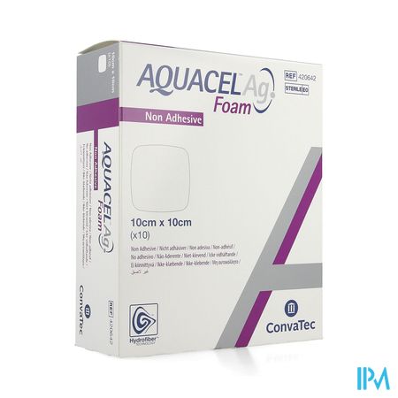 Aquacel Ag Foam Non Adhesief 10x10cm 10