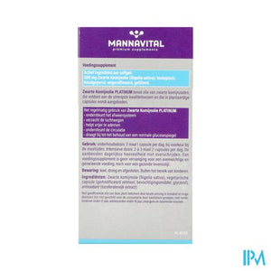 Mannavital Zwarte Komijnolie Platinum Softgels 120
