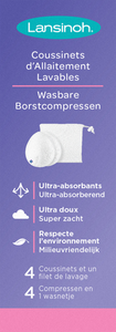 Lansinoh Borstcompressen Wasbaar 4