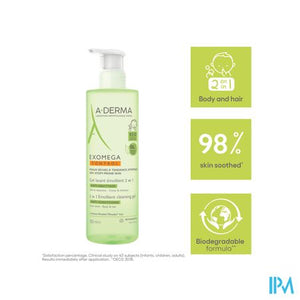 Aderma Exomega Control Reinigingsgel 2in1 500ml