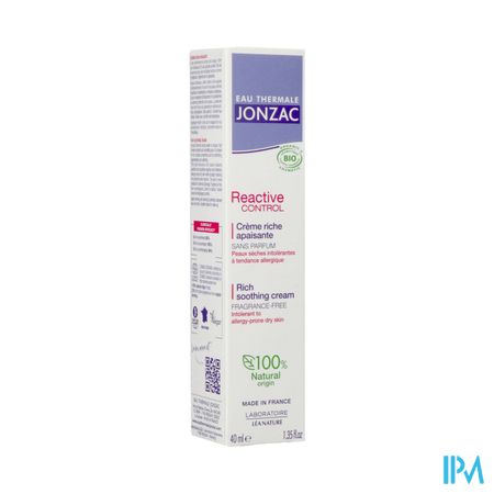 Jonzac Reactive Control Creme Riche 40ml