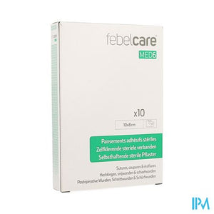 Febelcare Med6 Zelfkl.steriele Verband.10x8cm 10st