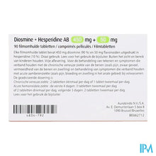Load image into Gallery viewer, Diosmine+hesperidine Ab 450mg+50mg Filmomh Tabl 90
