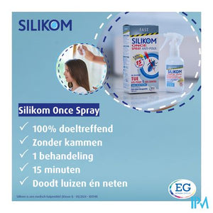 Silikom Once Spray Gel A/Luizen              100Ml